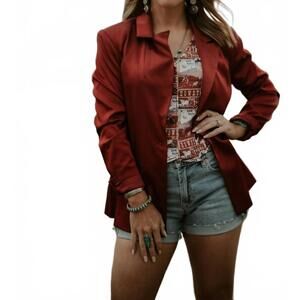 NEW ELAN oversized suit jacket in maroon
